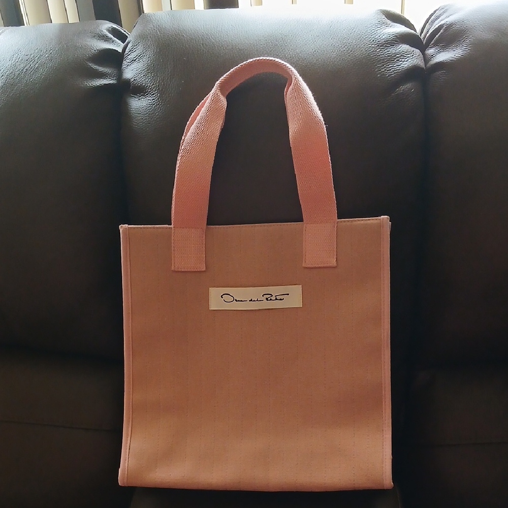 Oscar de la Renta Pink Tote Bag - Picture 3 of 7
